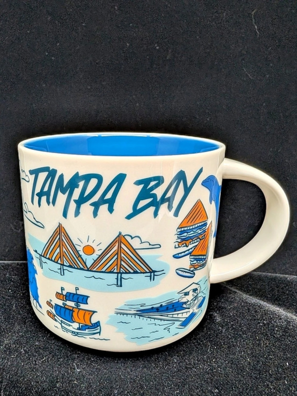 Starbucks Coffee Tampa Bay Been There Series Ceramic Mug, White/Blue Int, 2023